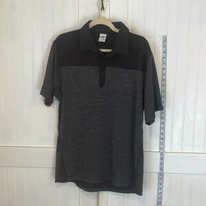 Life integrity Earth, live outdoor -black & gray polo with left pocket- size L